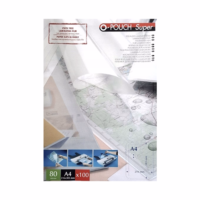 Lamináló fólia OPUS A/4 216x303mm 80 mikron fényes 100/dob