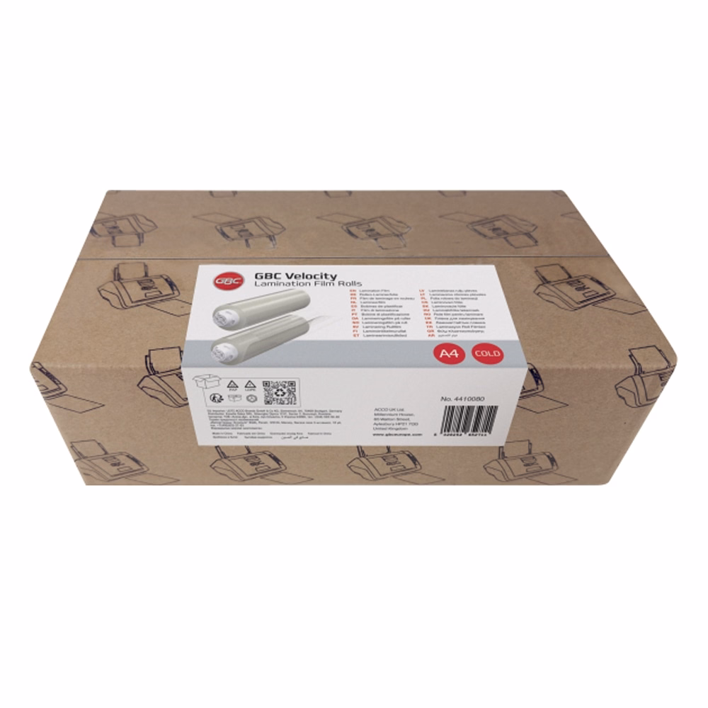 Lamináló fólia tekercses GBC Velocity 80 mikronos 42,3m fényes hideglamináláshoz