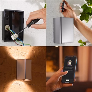 Lámpa kültéri fali PHILIPS Hue Resonate White and Color Ambiance ezüst