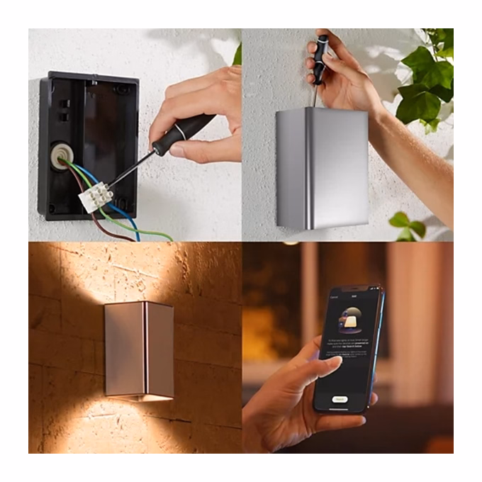 Lámpa kültéri fali PHILIPS Hue Resonate White and Color Ambiance ezüst