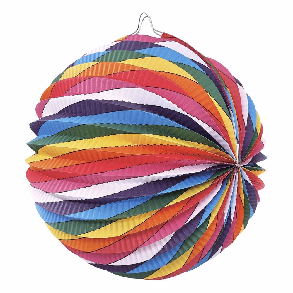 Lampion gömb JUNIOR színes papír 26x22,5 cm