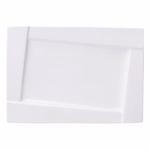 Lapostányér AMBITION Kubiko téglalap alakú fehér 30,5x21 cm