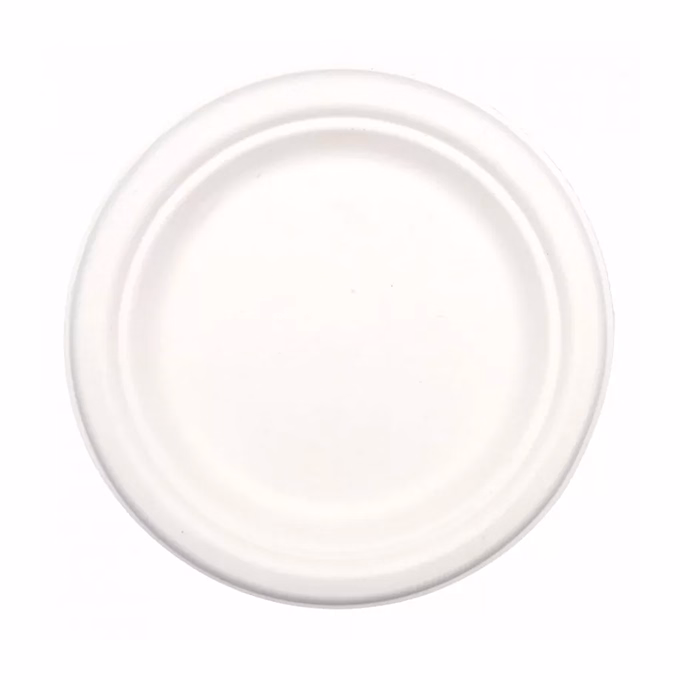 Lapostányér eldobható papír BIO Cukornád lebomló 22cm 125 darabos