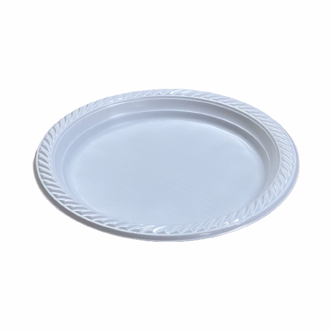 Lapostányér újrahasználható műanyag fehér 22cm  100 darabos