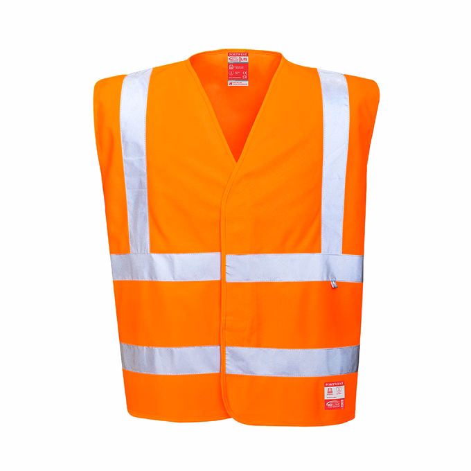 Láthatósági mellény PORTWEST lángálló és antisztatikus narancs 2XL-3XL