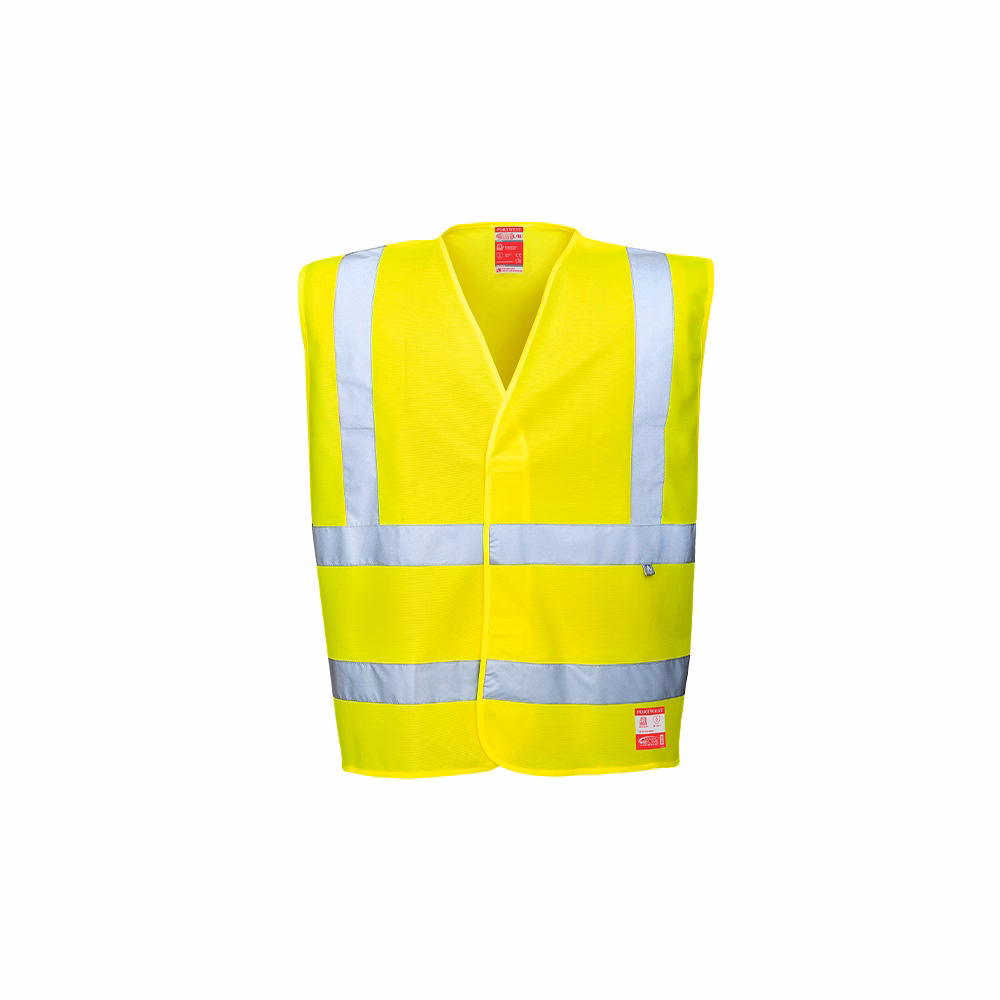 Láthatósági mellény PORTWEST lángálló és antisztatikus sárga 4XL-5XL