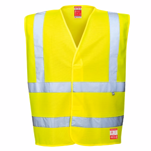 Láthatósági mellény PORTWEST lángálló és antisztatikus sárga L-XL