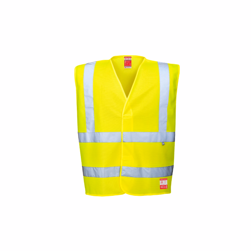 Láthatósági mellény PORTWEST lángálló és antisztatikus sárga L-XL