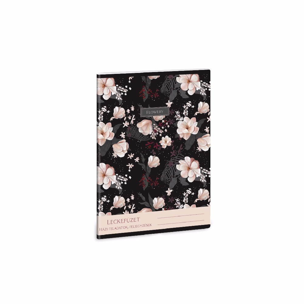 Leckefüzet ARS UNA A/5 32 lapos Flowery black