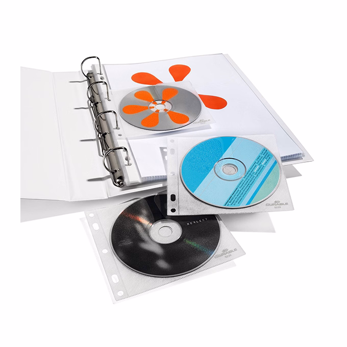 Lefűzhető CD/DVD tartó zseb DURABLE átlátszó