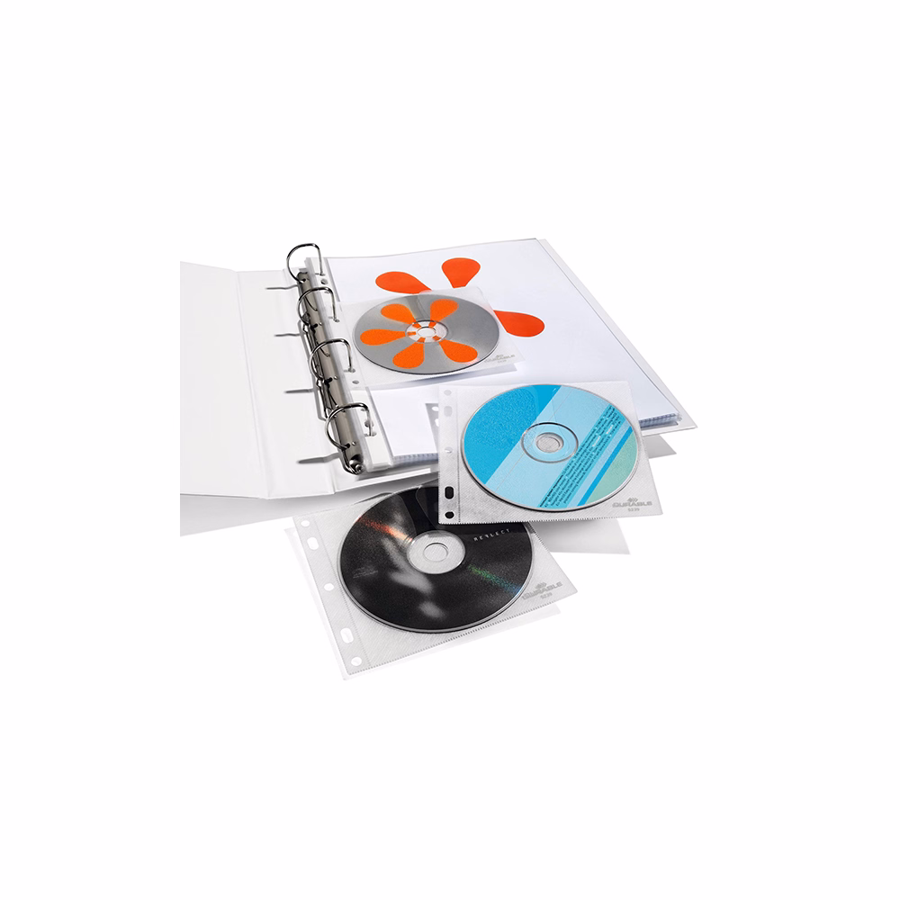 Lefűzhető CD/DVD tartó zseb DURABLE átlátszó
