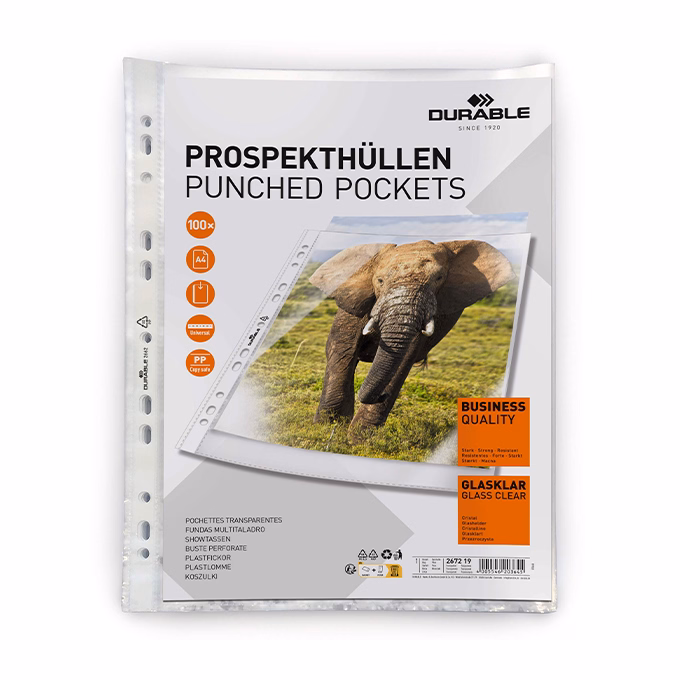 Lefűzhető genotherm DURABLE PP A/4 víztiszta 48 mikron 100 darabos