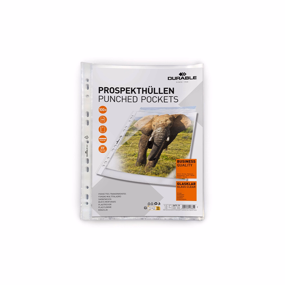 Lefűzhető genotherm DURABLE PP A/4 víztiszta 48 mikron 100 darabos