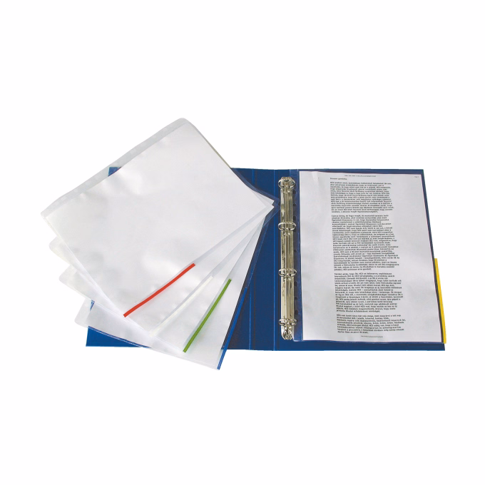 Lefűzhető genotherm ESSELTE A/4 105 mikron sárga szélű narancsos 100 darabos