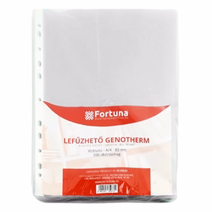 Lefűzhető genotherm FORTUNA A/4 80 mikron víztiszta 100 darabos