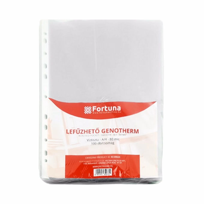 Lefűzhető genotherm FORTUNA A/4 80 mikron víztiszta 100 darabos