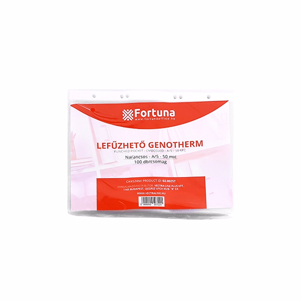 Lefűzhető genotherm FORTUNA A/5 50 mikron narancsos 100 darabos