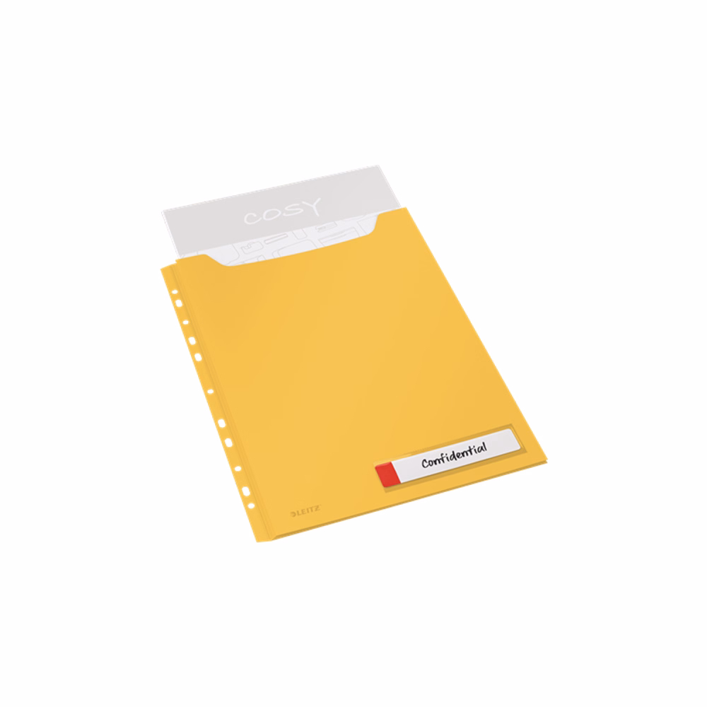 Lefűzhető genotherm LEITZ Cosy Privacy Jumbo A/4 200 mikron melegsárga 3 darabos