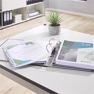 Lefűzhető genotherm LEITZ Jumbo A/4 170 mikron fémsínnel narancsos 3 darabos