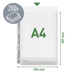 Lefűzhető genotherm LEITZ Jumbo A/4 170 mikron fémsínnel narancsos 3 darabos