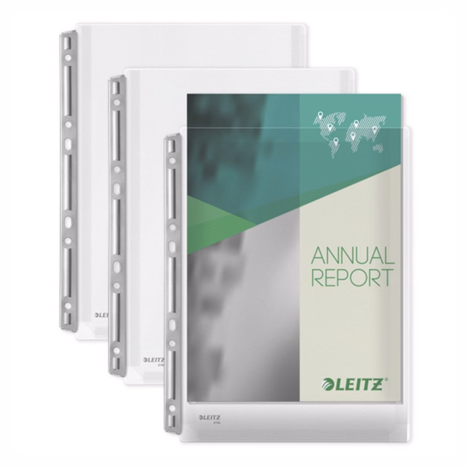 Lefűzhető genotherm LEITZ Jumbo A/4 170 mikron fémsínnel narancsos 3 darabos