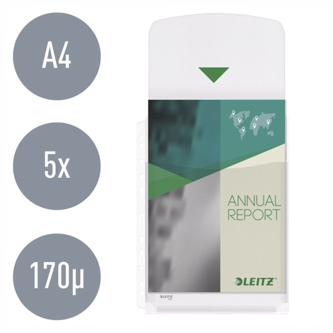 Lefűzhető genotherm LEITZ Jumbo A/4 170 mikron füles narancsos 5 darabos