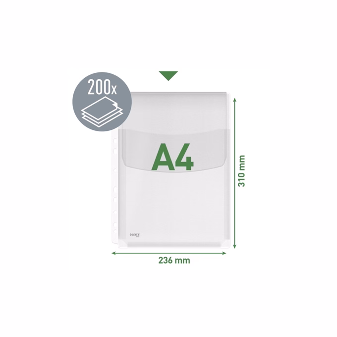 Lefűzhető genotherm LEITZ Jumbo A/4 170 mikron füles narancsos 5 darabos