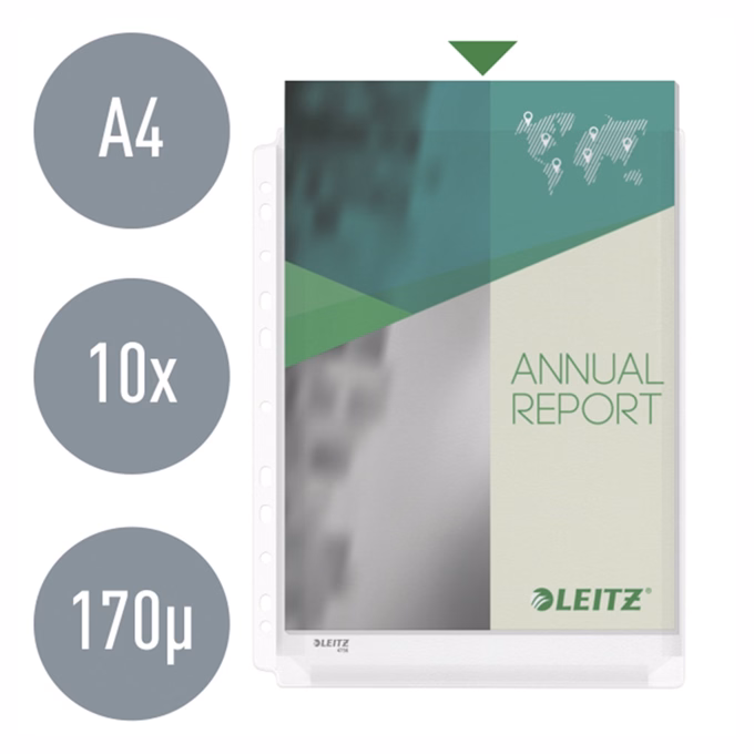 Lefűzhető genotherm LEITZ Jumbo A/4 170 mikron narancsos 10 darabos