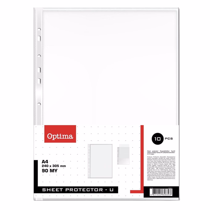 Lefűzhető genotherm OPTIMA A/4 90 mikron víztiszta 10 darabos