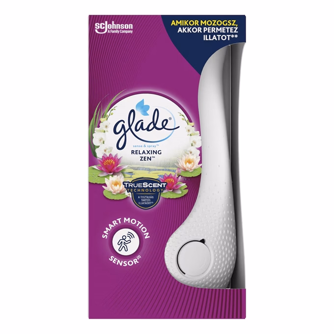 Légfrissítő GLADE Sense & Spray + 1 db utántöltő japán kert 18 ml