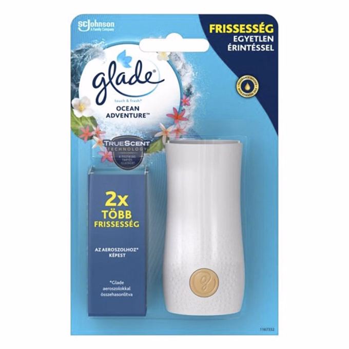 Légfrissítő GLADE Touch & Fresch + 1 db utántöltő ocean adventure