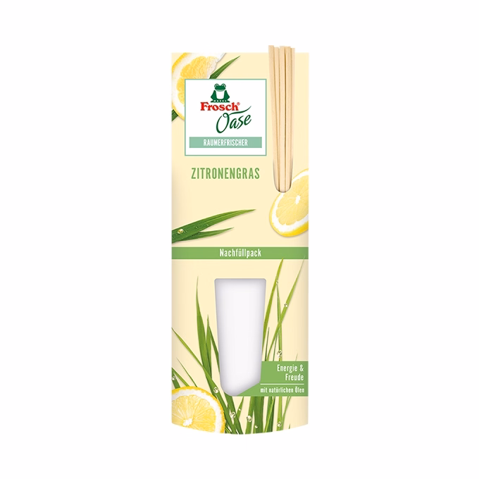 Légfrissítő utántöltő FROSCH Oase citromfűvel pálcikás 90ml