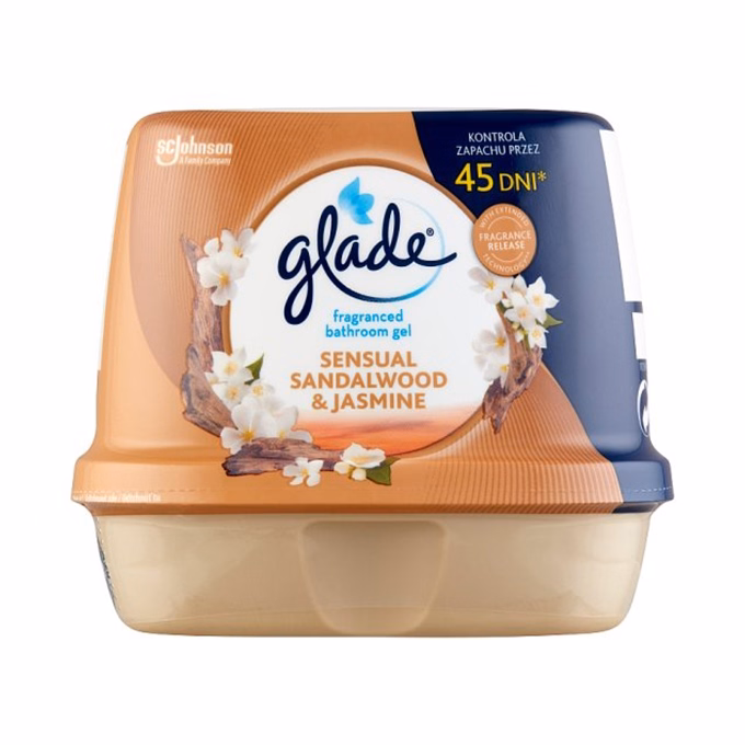 Légfrissítő zselé GLADE Bathroom Szantálfa & Jázmin 180 g Légfrissítő zselé GLADE Bathroom Szantálfa & Jázmin 180 g