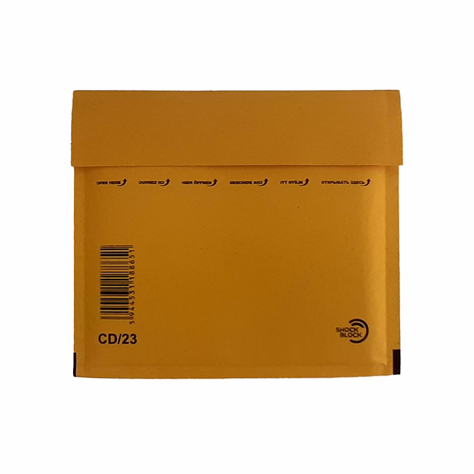 Légpárnás tasak CD szilikonos barna 165x180mm