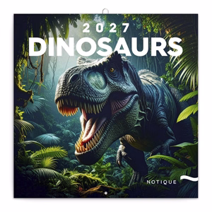 Lemeznaptár REALSYSTEM 300x300mm Dinosaurs 2027