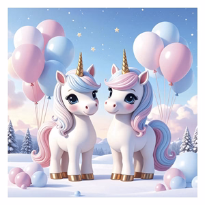 Lemeznaptár REALSYSTEM 300x300mm Happy Unicorns 2027