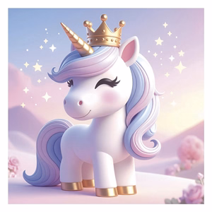 Lemeznaptár REALSYSTEM 300x300mm Happy Unicorns 2027
