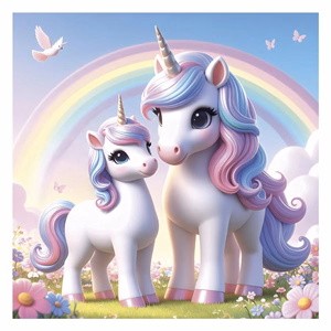 Lemeznaptár REALSYSTEM 300x300mm Happy Unicorns 2027