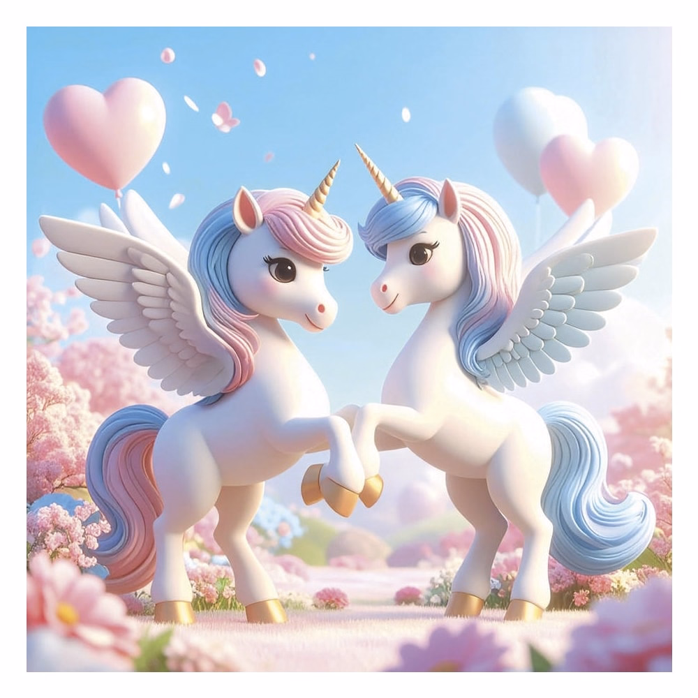 Lemeznaptár REALSYSTEM 300x300mm Happy Unicorns 2027