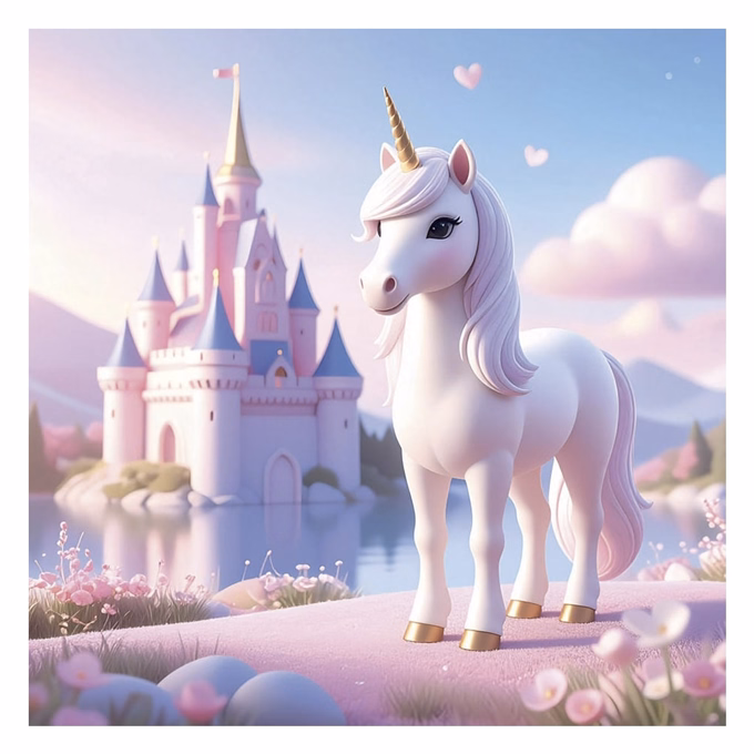 Lemeznaptár REALSYSTEM 300x300mm Happy Unicorns 2027