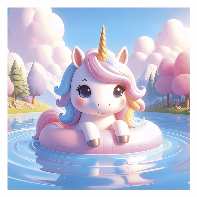 Lemeznaptár REALSYSTEM 300x300mm Happy Unicorns 2027