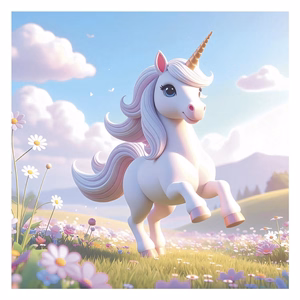 Lemeznaptár REALSYSTEM 300x300mm Happy Unicorns 2027