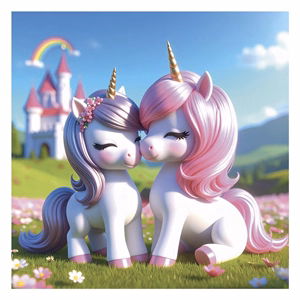 Lemeznaptár REALSYSTEM 300x300mm Happy Unicorns 2027