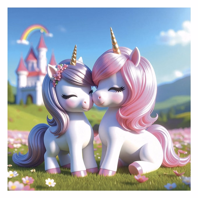Lemeznaptár REALSYSTEM 300x300mm Happy Unicorns 2027