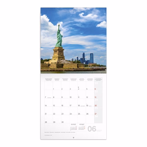 Lemeznaptár REALSYSTEM 300x300mm New York 2027