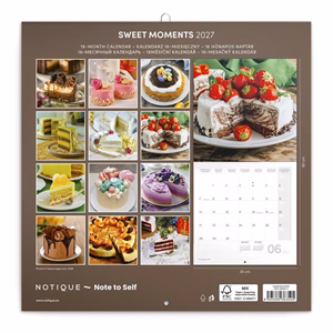 Lemeznaptár REALSYSTEM 300x300mm Sweet moments 2027