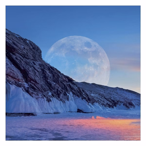Lemeznaptár REALSYSTEM 300x300mm The Moon 2027