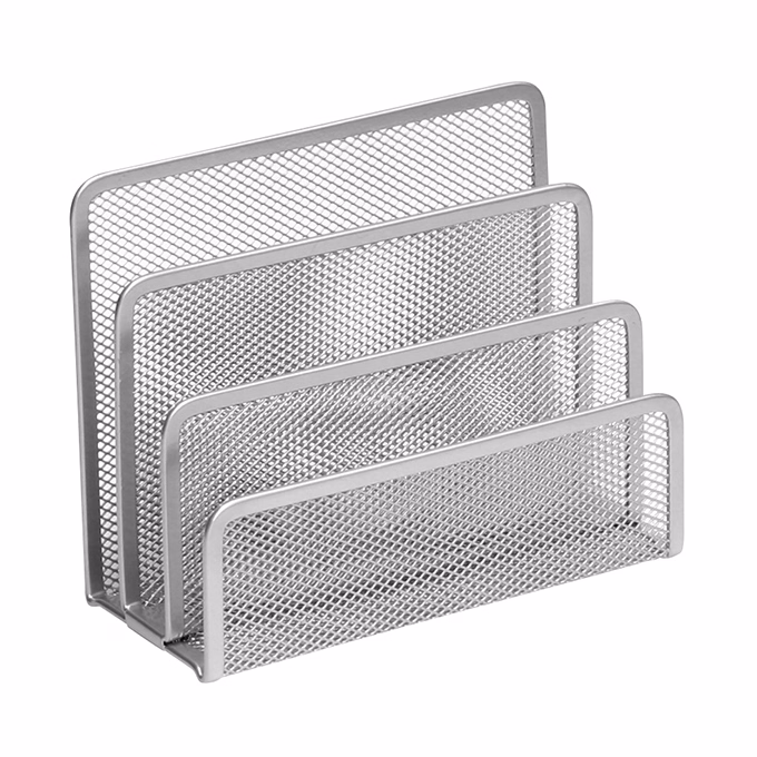 Levéltartó fémhálós ezüst