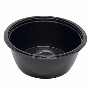 Levesestál műanyag 500 ml fekete 50 darabos 15081