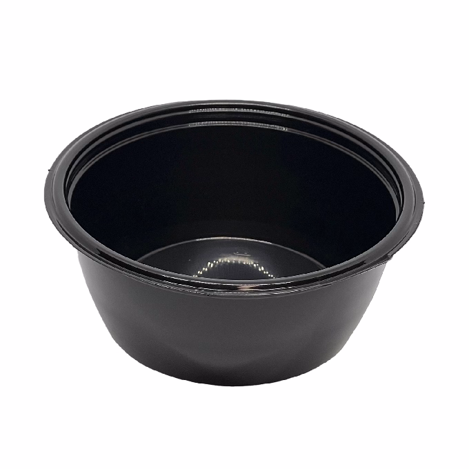 Levesestál műanyag 500 ml fekete 50 darabos 15081